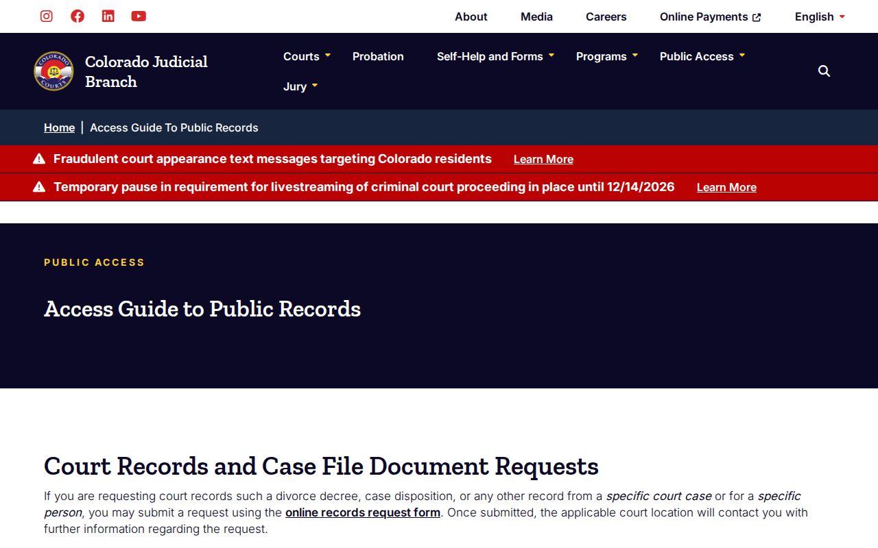 Colorado bench warrant lookup: Judicial guide to public court-record access